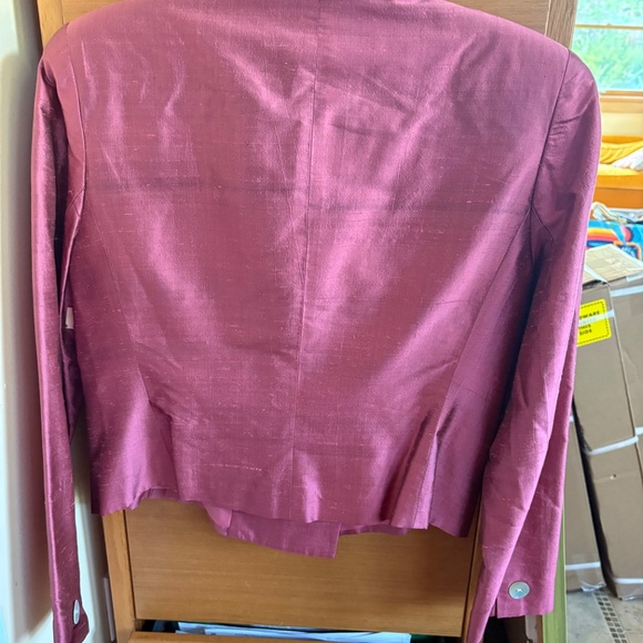 SAVILLE Raw Silk Mauve Pink Suit - Picture 2 of 3
